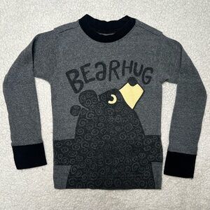Lazy One Bearhug Kids Gray Long Sleeve Shirt